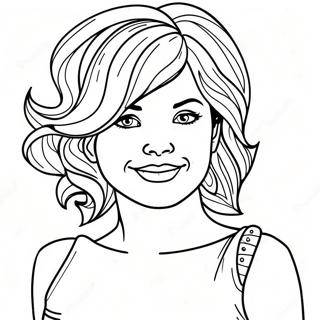 Skyler With Colorful Hair Coloring Page 21553-17060