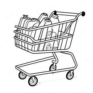 Mini Brands Shopping Cart Coloring Page 21563-17061