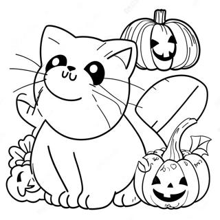 Halloween Katten Kleurplaat 21572-17038