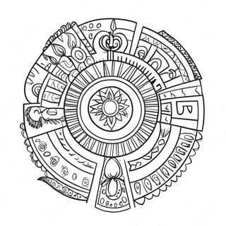 Colorful Indigenous Symbols Coloring Page 21593-17080