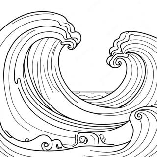 Waves Coloring Pages