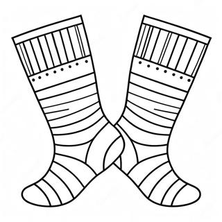 Striped Socks Coloring Page 21633-17101