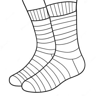 Striped Socks Coloring Page 21633-17103