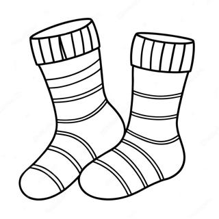 Striped Socks Coloring Page 21633-17104