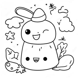 Kawaii Sevimli Doodle Boyama Sayfaları