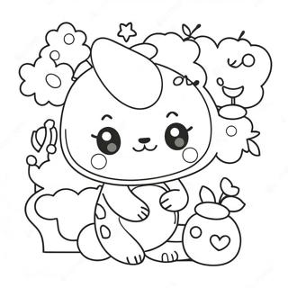 Pagini De Colorat Cu Doodle Kawaii Drăguț 21662-17127