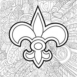 Página Para Colorir Do Logo Do New Orleans Saints 21712-17202