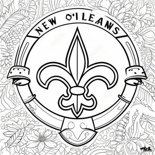 หน้าระบายสีโลโก้ทีม New Orleans Saints 21712-17203