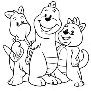 Barney And Friends Playing Coloring Page 2171-1739