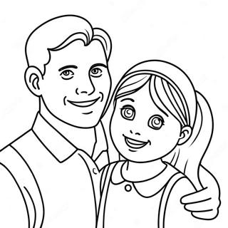 Dad And Daughter Coloring Pages