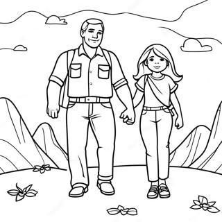 Dad And Daughter Coloring Pages