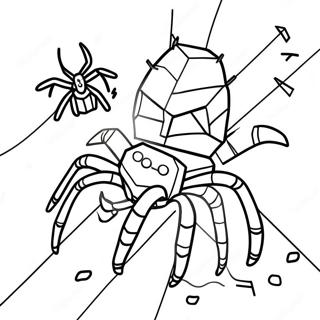 Creepy Minecraft Spider Coloring Page 21743-17186