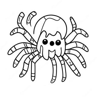 Creepy Minecraft Spider Coloring Page 21743-17187