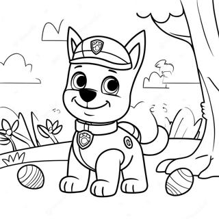 Paw Patrol Paskalya Boyama Sayfaları