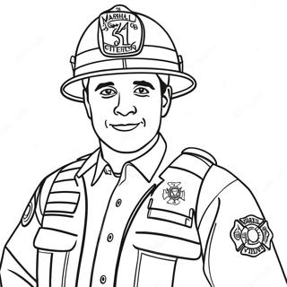 Marshall Firefighter Coloring Page 2180-1744