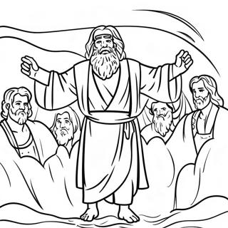 Moses Parting The Red Sea Coloring Page 21813-17249