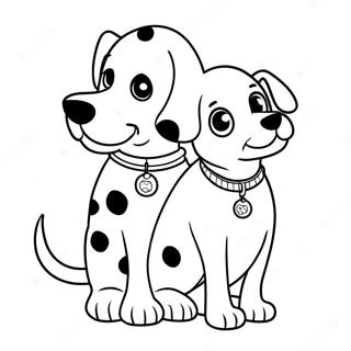 Marshall With Dalmatian Puppy Coloring Page 2181-1751