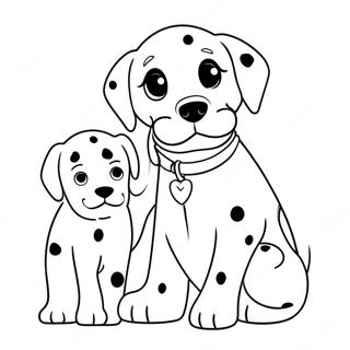 Marshall With Dalmatian Puppy Coloring Page 2181-1752