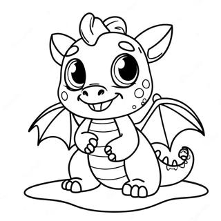 Cute Baby Dragon Coloring Page 21842-17266