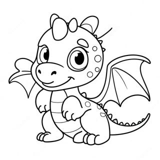 Cute Baby Dragon Coloring Page 21842-17267