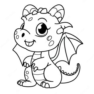 Cute Baby Dragon Coloring Page 21842-17268