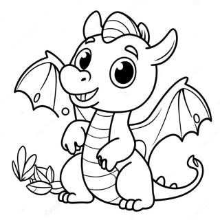 Happy Baby Dragon Playing Coloring Page 21843-17262