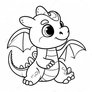 Happy Baby Dragon Playing Coloring Page 21843-17263