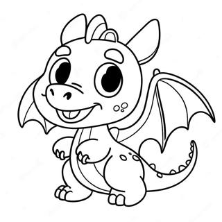 Happy Baby Dragon Playing Coloring Page 21843-17264