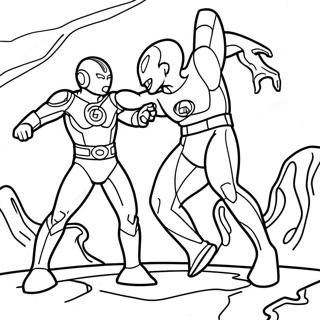 Ultraman Fighting Alien Monster Coloring Page 21853-17279