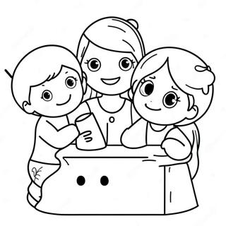 Helping Others For Preschoolers Coloring Pages