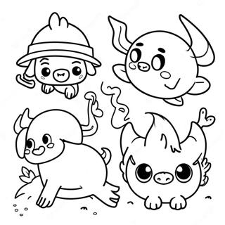 Cute Stardew Valley Animals Coloring Page 21903-17314