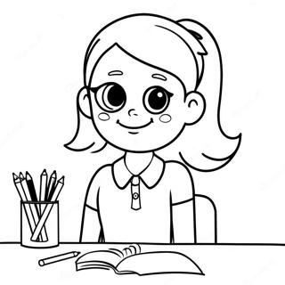 Cute Teacher Coloring Page 21932-17329