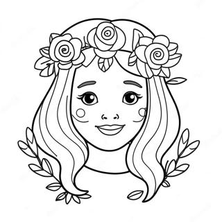 Cute Girl Easy Coloring Pages