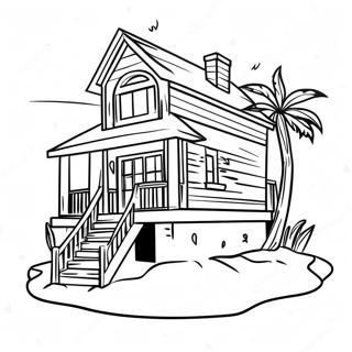 Beach House Coloring Page 21952-17348