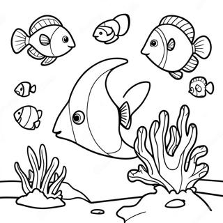 Colorful Coral Reef Underwater Coloring Page 21993-17381