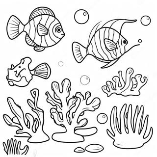 Colorful Coral Reef Underwater Coloring Page 21993-17382