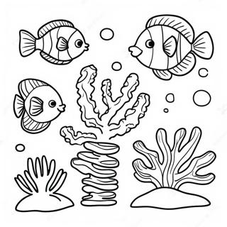 Colorful Coral Reef Underwater Coloring Page 21993-17383