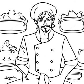 Sanji In Stylish Chef Outfit Coloring Page 22023-17409