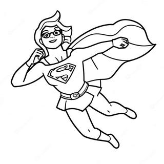 Supergirl Flying In The Sky Coloring Page 22042-17434