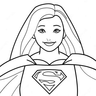 Supergirl With A Cape Coloring Page 22043-17425