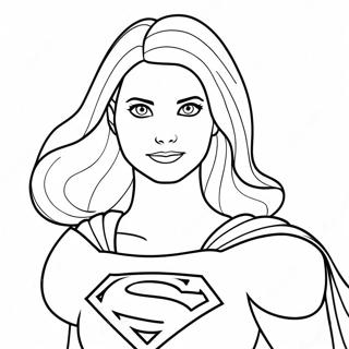 Supergirl Viitan Kanssa Värityssivulla 22043-17428