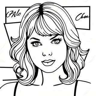 Taylor Swift Album Cover Coloring Page 22052-17414