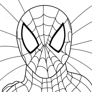 Spiderman Face Coloring Page 22132-17487