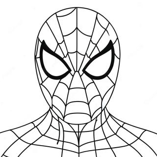 Friendly Spiderman Face Coloring Page 22133-17498