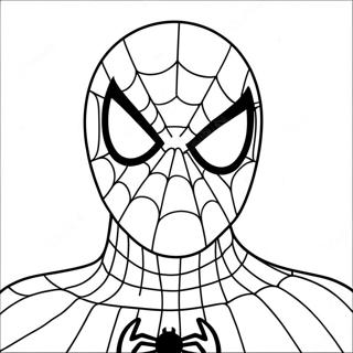 Friendly Spiderman Face Coloring Page 22133-17499