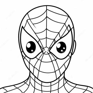 Friendly Spiderman Face Coloring Page 22133-17500