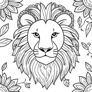 Detailed Lion Coloring Page 22142-17524