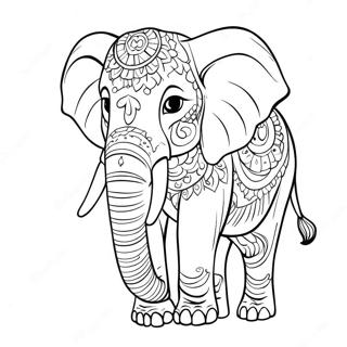 Majestic Elephant Coloring Page 22143-17505