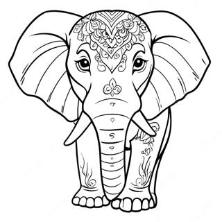 Majestic Elephant Coloring Page 22143-17506