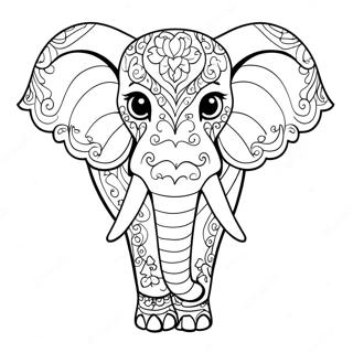 Majestic Elephant Coloring Page 22143-17508